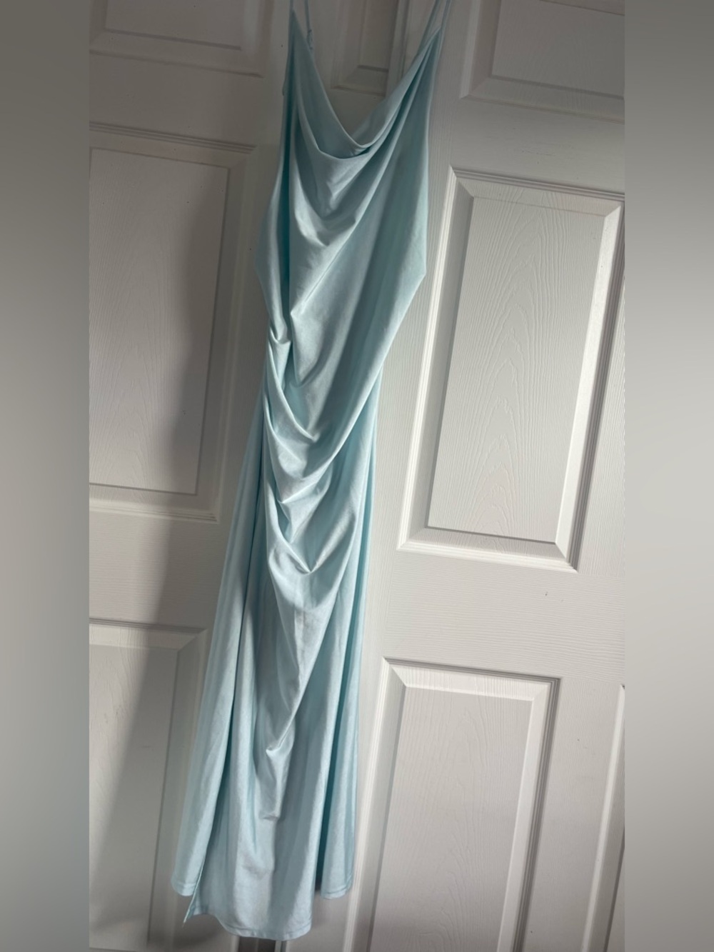 SHEIN Light Blue Cowl Neck Slip Dress